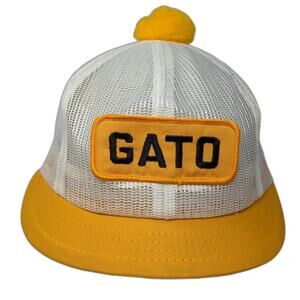 Gato Snapback Trucker Hat Multicolor One Size Adjustable Mesh Back Embroidered